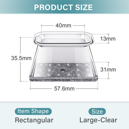 Ansible 24 Pcs Chair Leg Floor Protectors Square | Silicone Felt Furniture Leg Pads Caps Covers for Hardwood Floors (Fit:1-1/16" to 1-5/8")