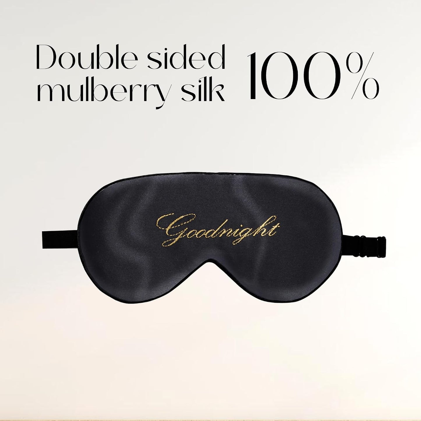 ZIMASILK Adjustable 100% Mulberry Silk Sleep Mask | Super-Smooth Soft Natural Silk Eye Mask for Sleep, Travel, Multiple Color Options ( Navy Blue )