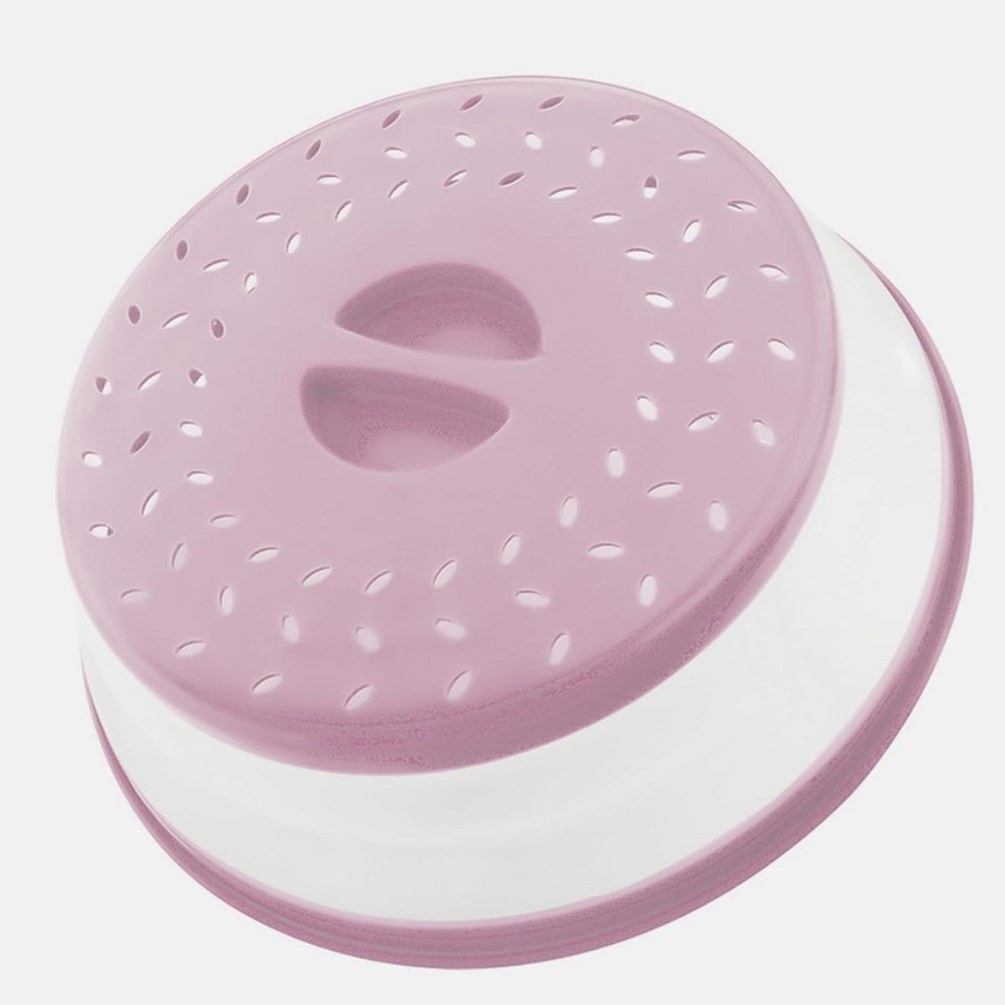 10.5 Inch Collapsible Microwave Splatter Cover, Dishwasher-safe, Microwave Plate Cover With Steam Vent，BPA-Free Silicone & Plastic (Dark pink)