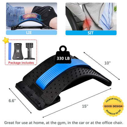 JUMPOW Back Stretcher for Lower Back Pain Relief,3 Level Lumbar Board
