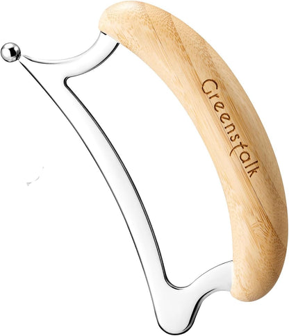Stainless Steel Gua Sha Muscle Scraper Tool for Muscle Relief, Wooden Massage Tools,Body Guasha Tool, Portable Body Scrapers Tool for Neck, Back, Feet Recovery.