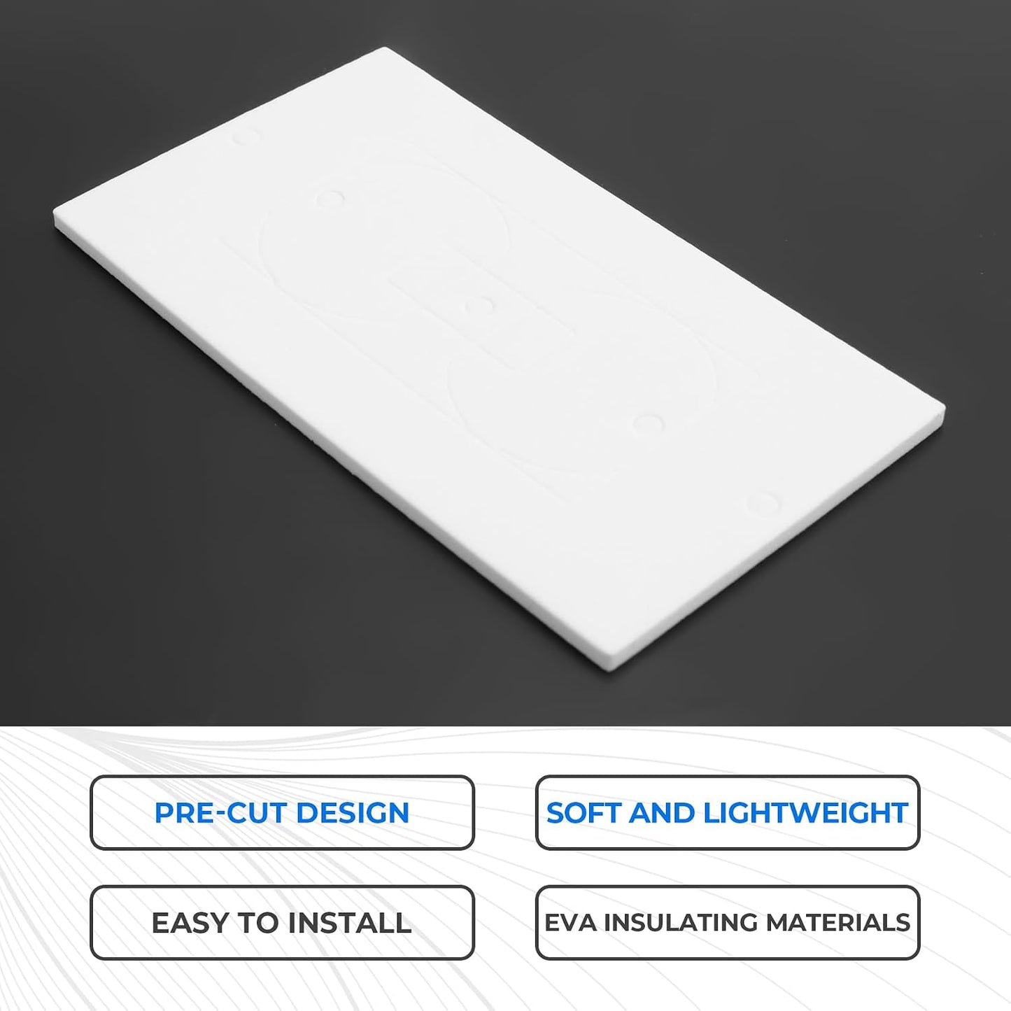 Outlet Insulators Draft Sealers, 100Pcs Electrical Outlet Insulation Pads, EVA Foam Gasket for Wall, Switch Socket Cover Easy Install
