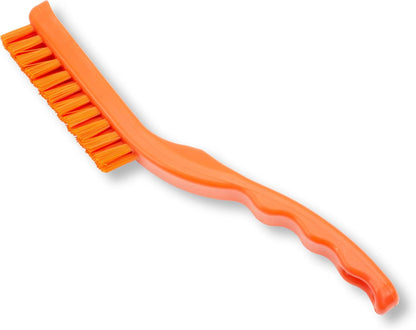 SPARTA Grout Brush with Stiff Nylon Bristles, 8 Inch, White | Flo-Pac, Stiff Crimped Nylon Bristles, 2.75-Inch Brush Section, Narrow Crevices, BPA Free