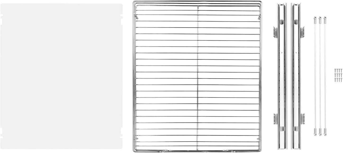 VEVOR 18.5"Wx21"Dx3.5"H Pull Out Cabinet Organizer, Heavy Duty Slide Out Pantry Shelves, Chrome-Plated Steel Roll Out Drawer, Drawer Storage for Home Under Sink, 20"Wx22"Dx7"H Install Size for Cabinet
