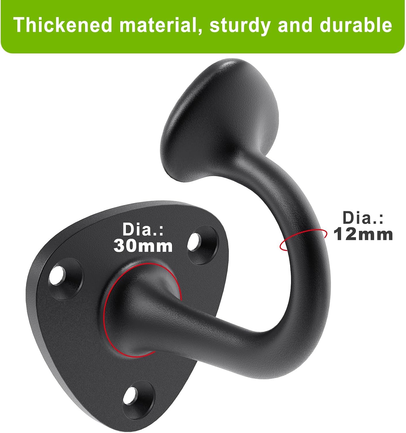 Wall Mount Dog Leash Holder, Heavy Duty Fully Welded Hook, 1 Pack | Convenient for Lead Management, Simple Installation, Sturdy Structure Suitable for Indoor, and Outdoor Use