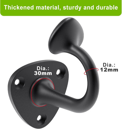 Wall Mount Dog Leash Holder, Heavy Duty Fully Welded Hook, 1 Pack | Convenient for Lead Management, Simple Installation, Sturdy Structure Suitable for Indoor, and Outdoor Use