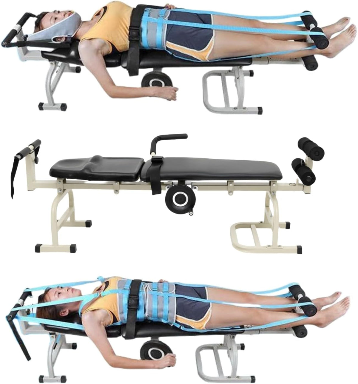 Electric Traction Machine for Neck and Back, Fitness Full Body Traction Device, Home Spinal Decompression Stretcher for Lower Back Pain Relief ,Lumbar & Cervical Traction Decompression Table