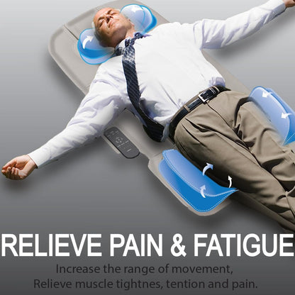 Full Body Stretching Massage Mat with Airbags. 3D Lumbar Traction - Neck, Back, Waist, Hip Relaxation & Pain Relief. Back Massager Pad, Foldable & Portable.