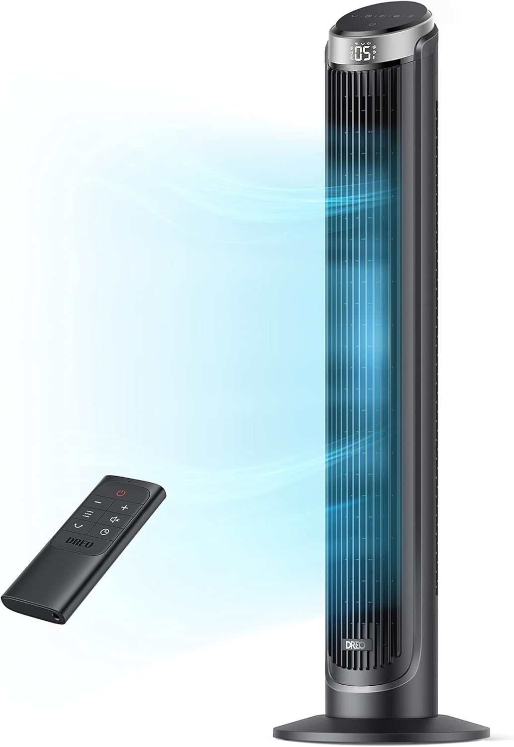 DREO Smart Tower Fan for Bedroom, 90° Oscillating Fan, 26ft/s Wind, 28dB