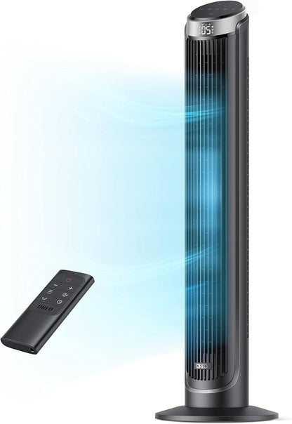DREO Smart Tower Fan for Bedroom, 90° Oscillating Fan, 26ft/s Wind, 28dB