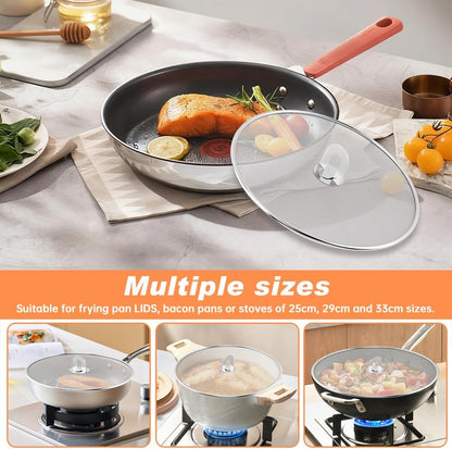 Splatter Screen for Frying Pan, 3 Pack 10, 11.5, 13 Inch | Fine mesh grease splatter guard for frying pans, skillets, woks, and sauté pans