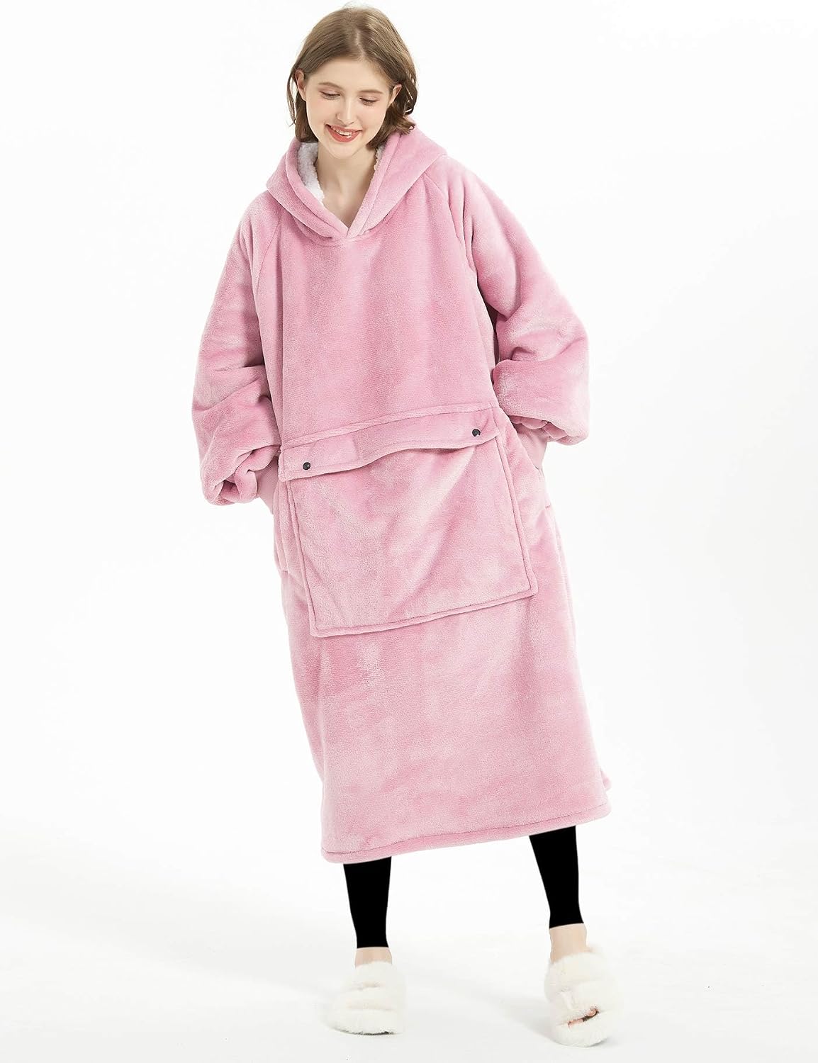 Wearable Blanket Hoodie for Adults With Pocket Strawberry Hoodie | Sherpa, Fuzzy Blanket Hoodie, Oversized Sweatshirt Blanket, Kangaroo Pouch, Cute Birthday Gifts for Sister, Cute Stuff