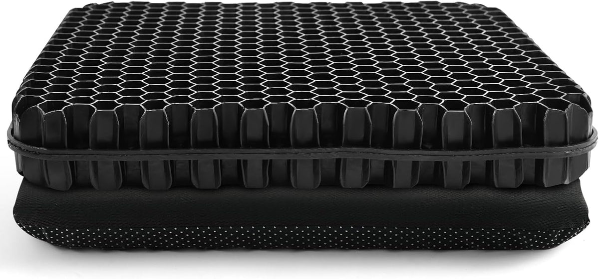 Gel Seat Cushion for Long Sitting - 16.5" x 14.5" x 2.4" (Extra Thick＆Soft)