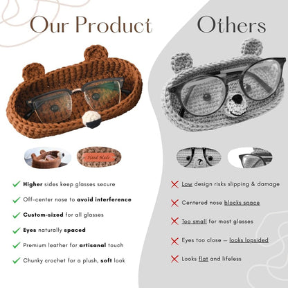 HandMade Premium Bear Crochet Glasses Holder