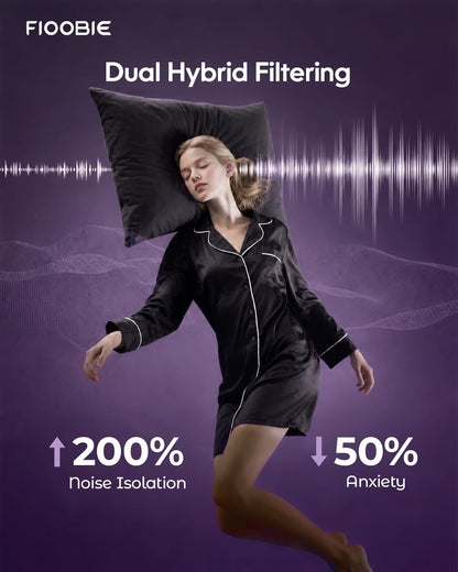 2026 Pro Ear Plugs for Sleeping, 46dB ASTM Certified Noise Cancelling Ear Plugs for Side Sleepers, 360° Pressure-Balanced, Snore & Noise Blocking with 6 Ear Tips, All-Day Comfortable Fit, Black