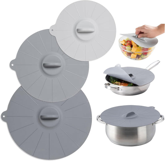 HIC Kitchen Splatter Guards for Microwave, BPA Free, Set of 4