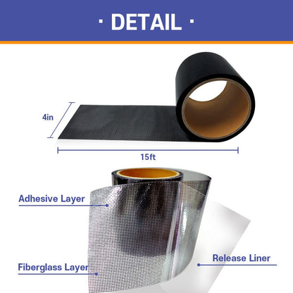 HA SHI Screen Repair Tape for Windows and Screen Doors, 2 in x 6.5 ft, Black