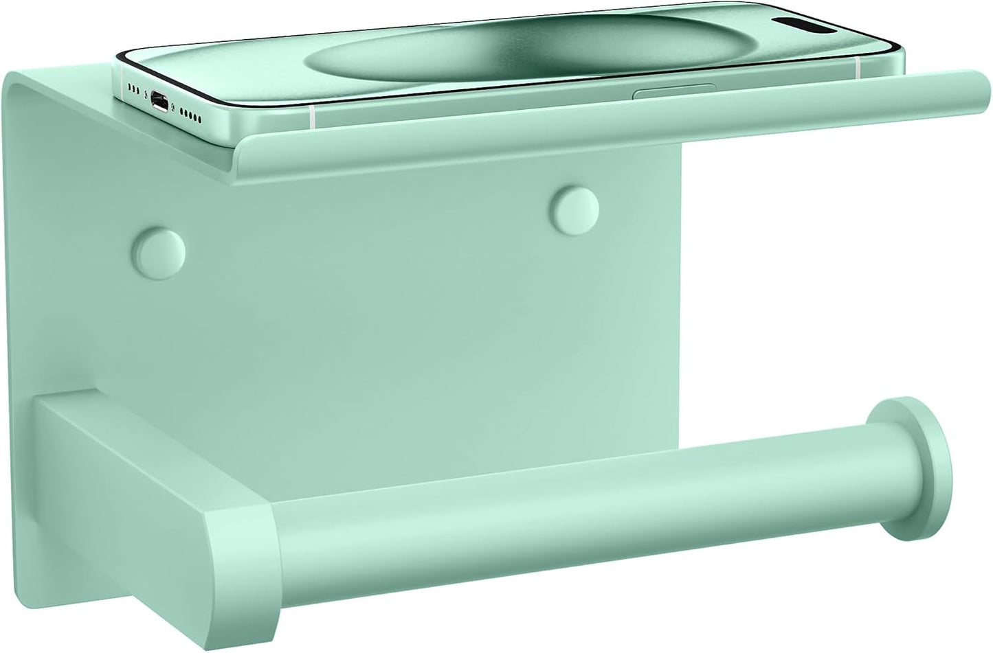 Toilet Paper Holder with Shelf Wall Mounted Toilet Paper Roll Dispenser | Heavy Duty Stainless Steel Brushed Nickel