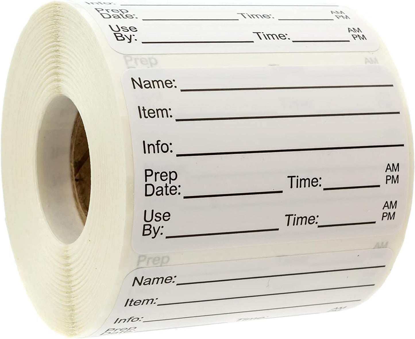 500 Dissolvable Food Prep Labels 1" x 2" Restaurant Quality Food Stickers/Meal Prep Leftovers Containers Organization/Made in The USA