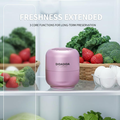 Refrigerator Deodorizer & Air Purifier | Eliminates 99% Odors, Long-Lasting Activated Charcoal Odor Absorber for Fridge & Home (Pink, 2PACK)