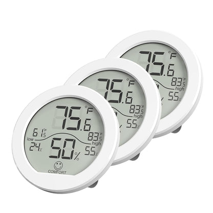 Indoor Digital Hygrometer Thermometer for Room Temperature Humidity Meter | SECRUI Thermometer Accuracy Calibration LCD Temperature Sensor with Maximum and Minimum Records,1 Pack