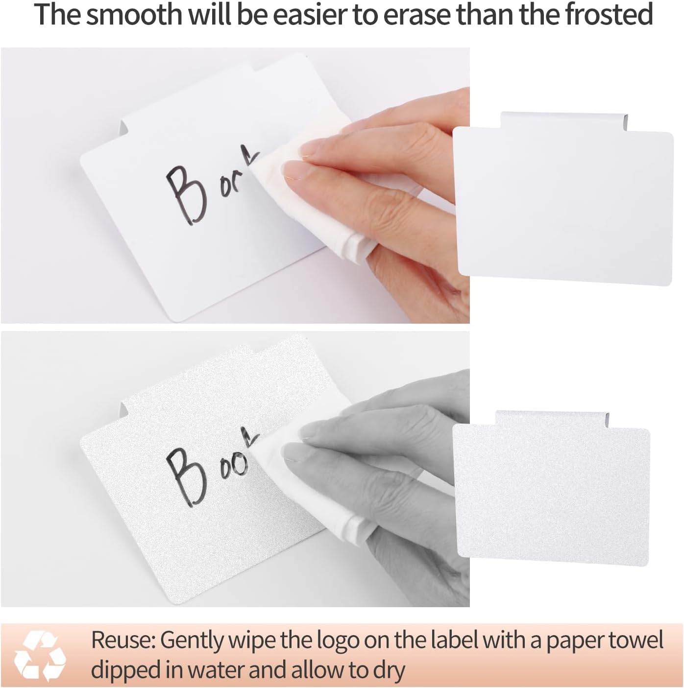 13Pcs White Clip-On Basket Labels Set with Chalk Marker, Reusable Pantry Bin Labels for Kitchen, Closet & Storage Organization