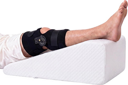 HOMBYS Leg Elevation Pillow for After Surgery, Knee Replacement & Recover, Wedge Pillow for Knee, Hip, Ankle Support, Home Recovery Equipment (Grey, 27in×11.6in×9in)