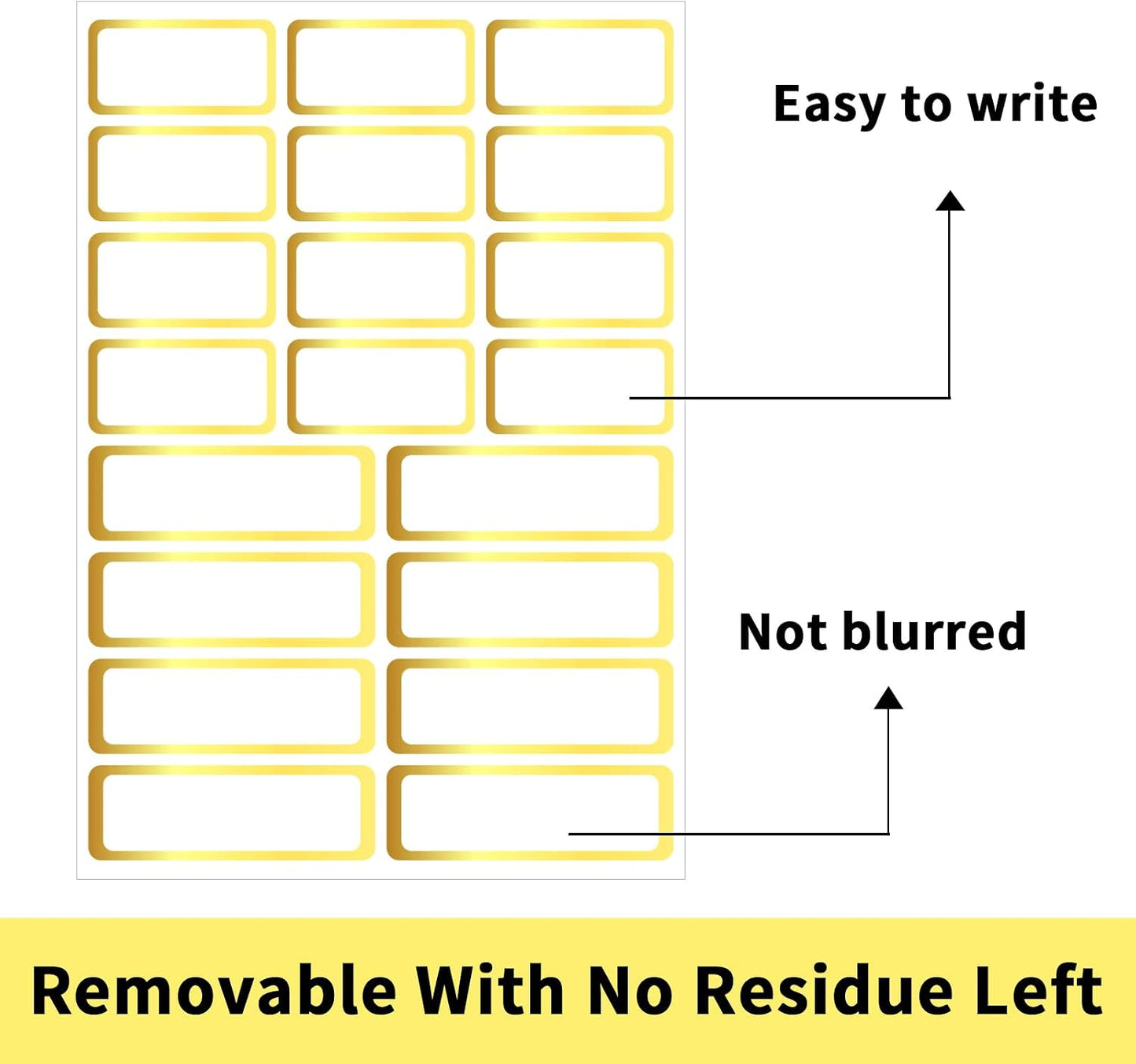 1000 Blank Removable Freezer Labels, Blank Removable Labels Water Oil Resistant with Perforation Line for Food Containers Jars Pantry Organization (Each Measures 1x 3 Inch)