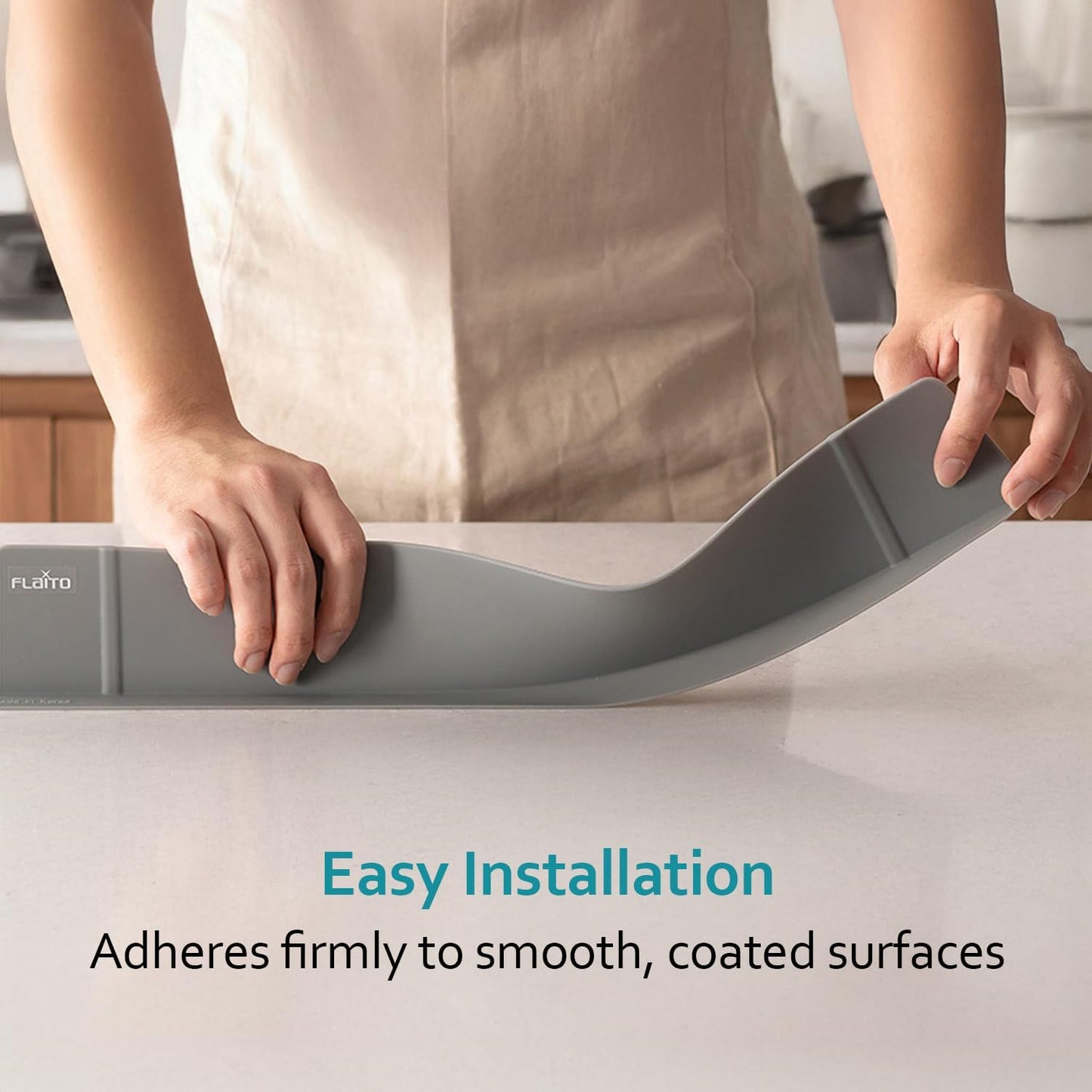 1 Pack Sink Splash Guard for Faucet, Kitchen Water Guard, Gray