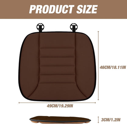 Car Seat Cushion Pad 1.2" Thick Comfort Seat Protector for Car Driver Seat Office Chair Home Use Memory Foam Seat Cushion with Non Slip Bottom, 20'' x 18.5'', Black