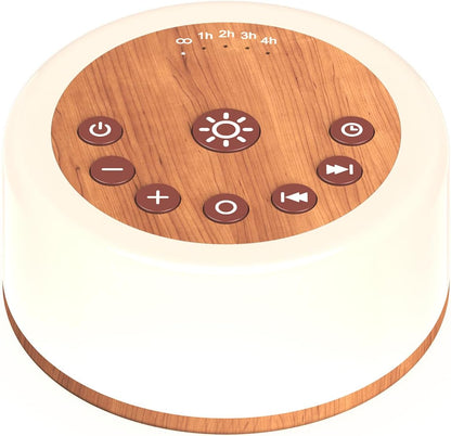 Soother Sleep Sound Machine Night Light White Noise Machine with 30 Soothing Sounds & 12 Color Night Lights for Baby Kids Adults Brown Noise Machine with Timer & Continuous Play for Home Travel Office