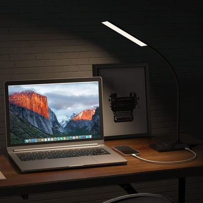 Vansuny Clip on LED Desk Lamp, Eye-Caring USB Reading Light for Home Office