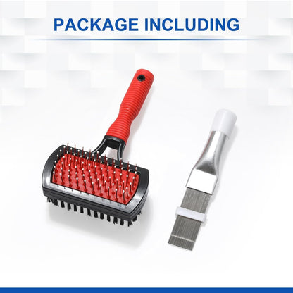 LANMU AC Coil Cleaner Brush Fin Comb, Air Conditioner Cleaning Brush Straightening Tool for HVAC/AC Evaporator, Condenser, Radiator