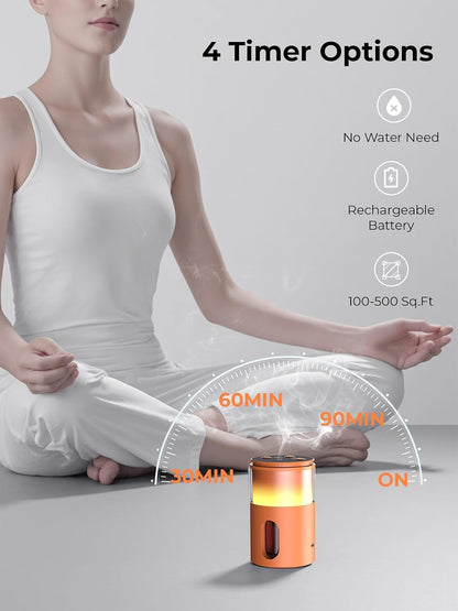 Waterless Essential Oil Diffuser: 𝟗-𝐂𝐨𝐥𝐨𝐫 𝐋𝐄𝐃 for Home