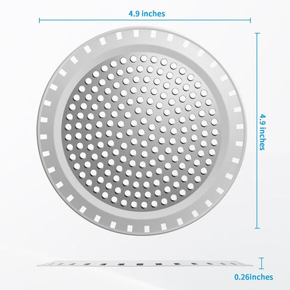 Shower Drain Hair Catcher,Aluvor Shower Drain Cover Bathtub Drain Strainer | Weighted Metal Hair Trap Stopper Sink Protector Filter Bathroom Flat Strainer Stopper (Silver gray)