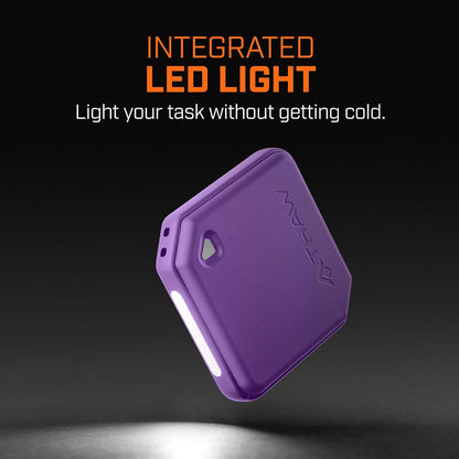 THAW Rechargeable Mini Hand Warmer | Double-Sided Heating, Up to 4 Hours, Rechargeable USB-C, Durable Impact-Resistant Construction, Integrated LED Light