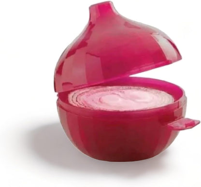 Tupperware Onion Keeper Container Red Purple