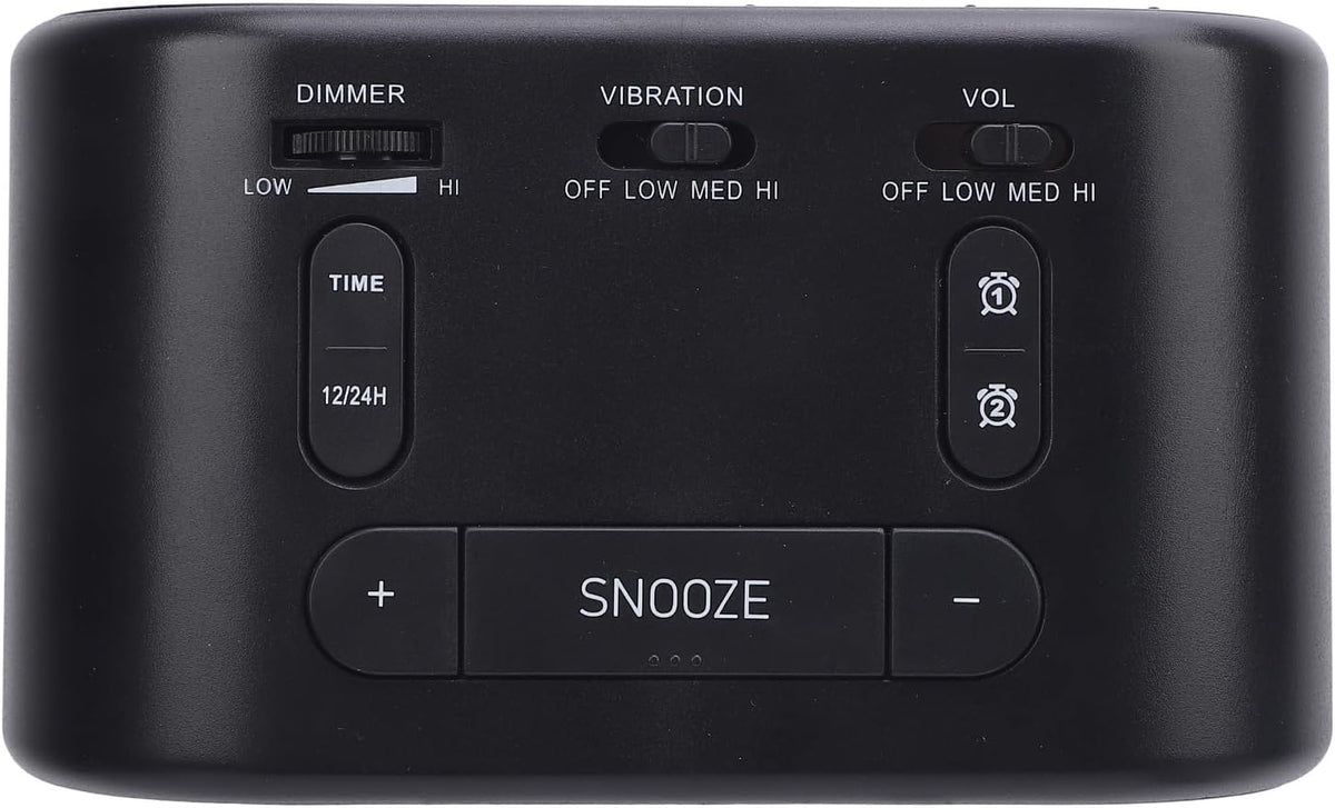 ZJchao Large Alarm Clock Bed Shaker Dual Vibrating Alarm Clock Heavy Sleepers