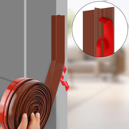 Benory T-Shaped Silicone Door Weather Stripping, Clear, 1.38" W x 20 ft | T-shaped design helps the seal stay in place on door frames while reducing drafts, energy loss, and outside noise