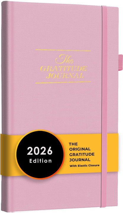 The Gratitude Journal 2026: Daily Gratitude Practice to Inspire Thankfulness, Mindfulness, Positivity, Happiness, Upgraded with Pen Holder, Inner Pocket & Elastic Closure Band (Beige)