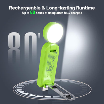 VAVOFO USB Rechargeable Bookmark Reading Light, Blue Light Blocking Amber LEDs for Bedtime Reading - Clip On, 9 Lighting Modes