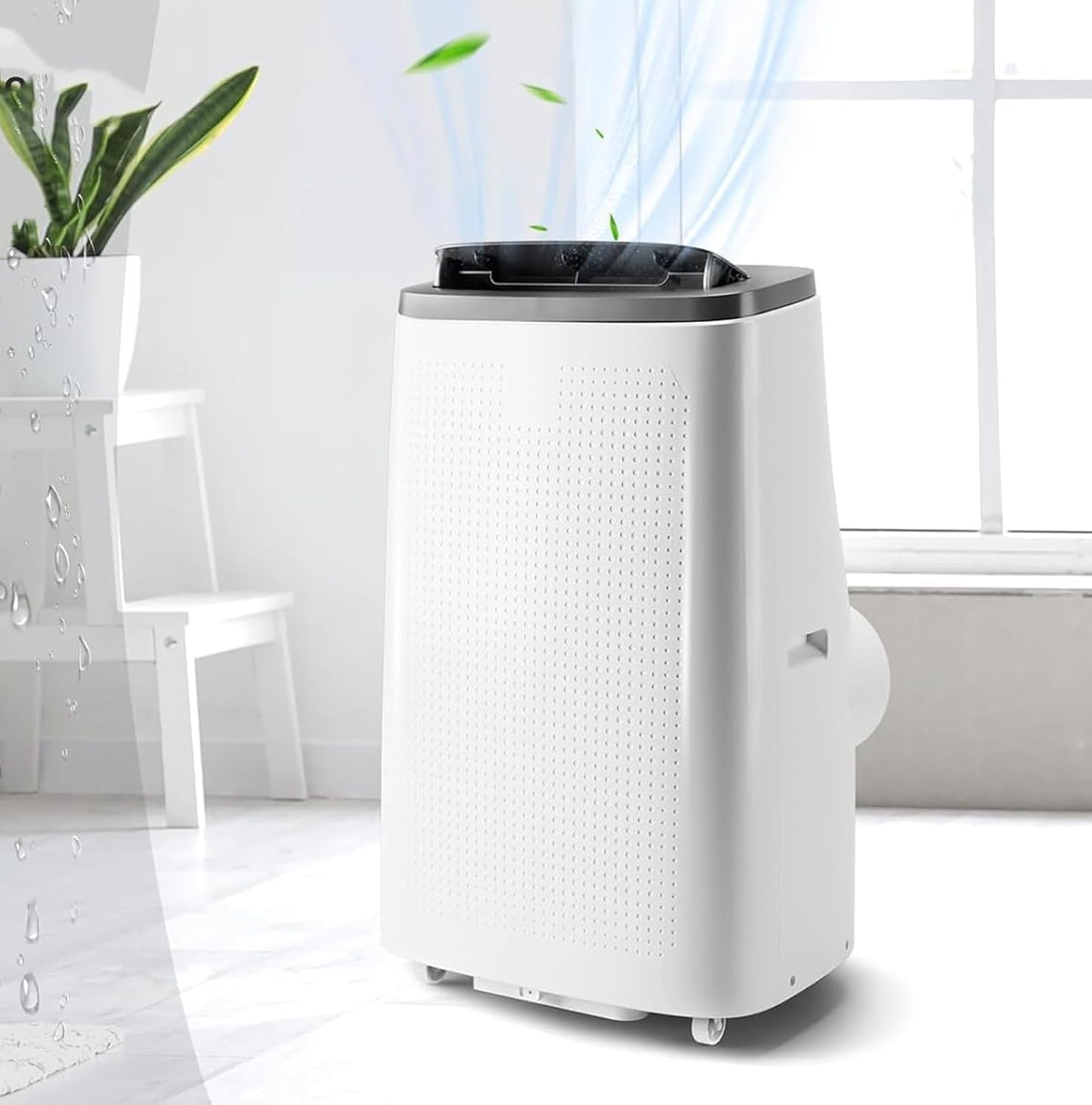Garvee 14,000 BTU Portable Air Conditioner, 3-in-1 Portable AC for Rooms | Fast & Quiet Cooling for Rooms up to 750 Sq.Ft, Remote Control, LED Display Panel, Included Easy Install Window Kit