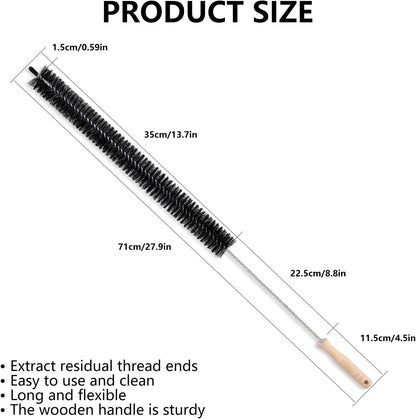 Dryer Vent Cleaning Brush - Lint Removal Cleaner Tool, LongFlexible with Wood Handle (28.7Inches)