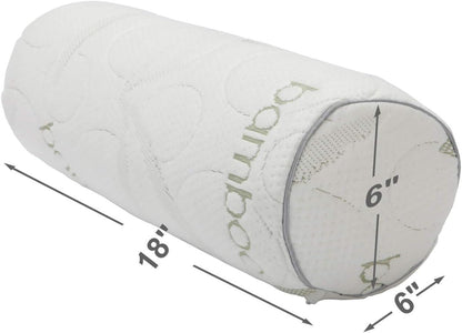 Kingnex Cylinder Bolster Roll Pillow for Sleeping on Back or Side 18x6