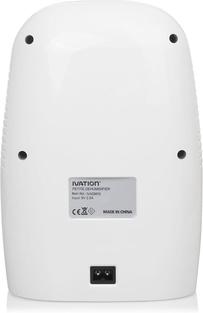Ivation IVADM10 Powerful Small-Size Thermo-Electric Dehumidifier - for Smaller Room, Cupboard, Basement, Attic, Stored Boat, RV, Antique Car,White