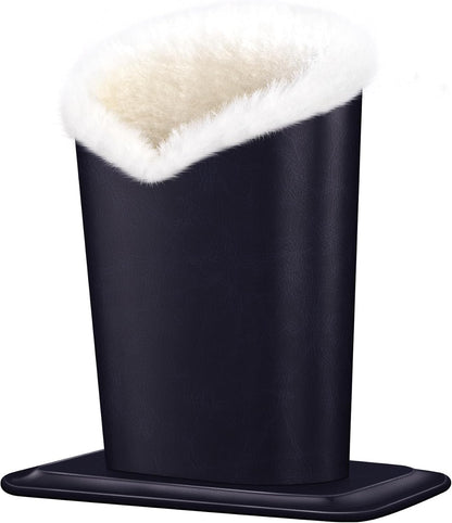 Plush Lined Eyeglasses Holder, PU Leather Glasses Stand Case