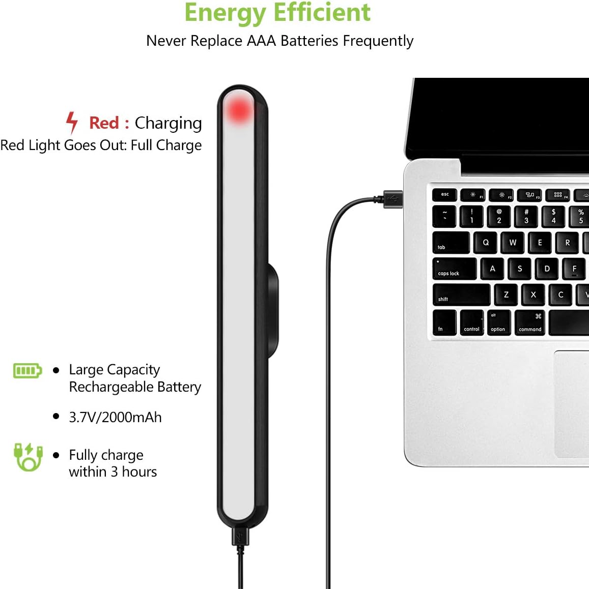 Wall Reading Light Stick on Bunk Bed Lamp Dimmable Touch Lights Magnetic Mounted Under Cabinet Lighting Rechargeable Battery Operated Wireless LED Closet Kitchen Portable Bar for Vanity Makeup Mirror