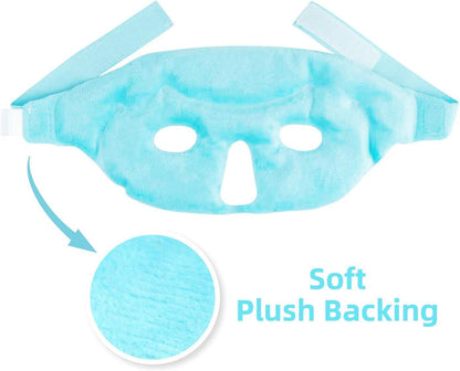 Ice Face Eye Mask for Woman Man,Hot or Cold Gel Face Ice Mask Reusable