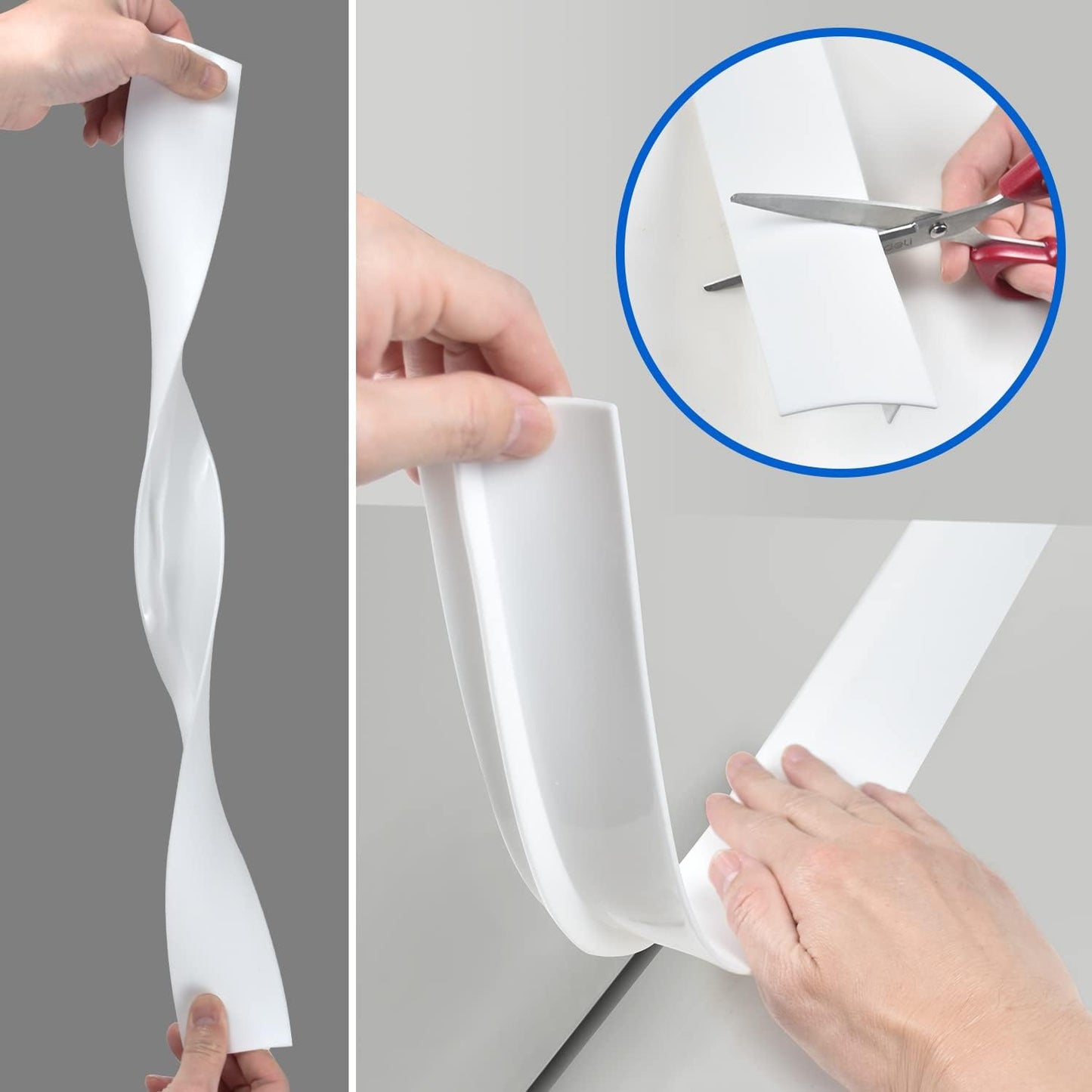 Silicone Stove Counter Gap Cover, 2 Pack 30 in Kitchen Gap Filler, White | 2.25 Inch Trim-To-Fit Silicone Strip For Countertop, Oven, Washer And Dryer; Heat Resistant, Easy Clean, Non-Slip
