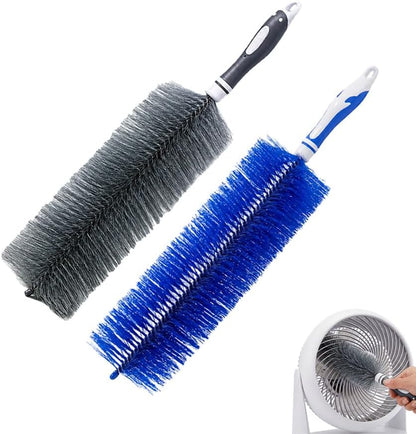 Fan Cleaning Brush, 2026 New Bendable Microfiber Head Dusting Brushes, Reusable Fan Cleaner Brush Dust Remover for Electric Fans, Air Conditioning, Car Vents and Blind，Blue：43cm